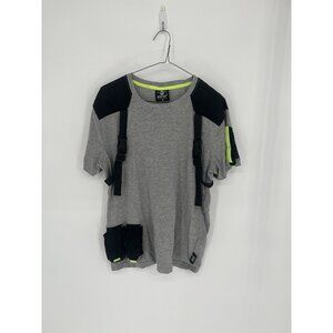 Switch Remarkable T-Shirt Mens M White 100% Cotton Buckle Straps Pockets Hi-Vis